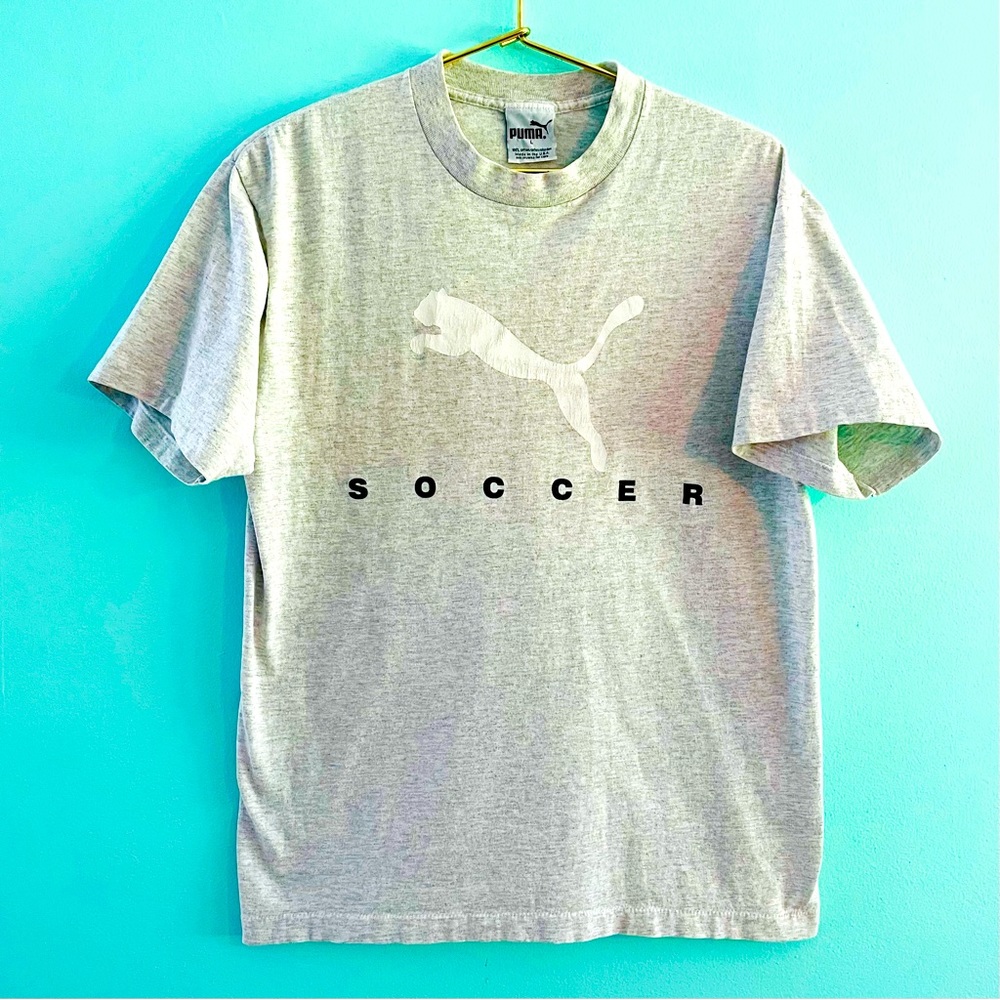 Vintage Puma Soccer Shirt 90s Athletics VTG football club single stitch Korn